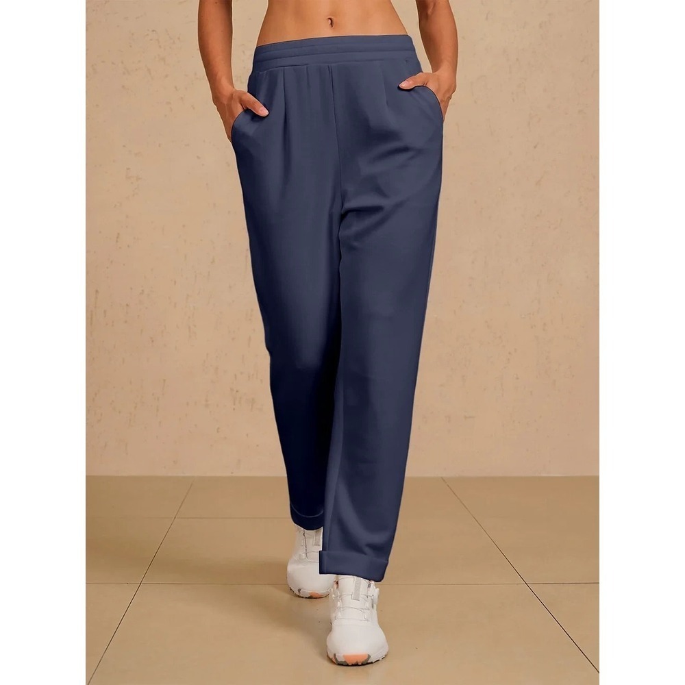 ACEGOLFS UltraSoft Stretch Hidden Drawstring Cuff Pants Blue UPF‎ 50 Size XS
